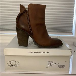 Steve Madden "Ryatt" Ankle Boot, Dark Cognac
